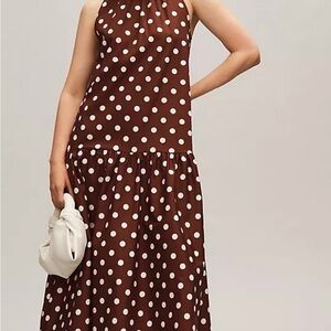 Maeve Halter Drop-Waist Midi Dress